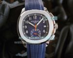 Swiss Replica Patek Philippe 5968A Aquanaut SS Blue Chronograph Dial Watch